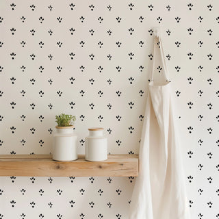 Mitchell Black Lady Charlotte Fleur Spot Wallpaper decor in shade Stamp at Say Decor