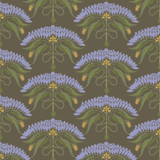 Mitchell Black Botanical Legacy Fleur de Rêve Wallpaper in shade Brown at Say Decor