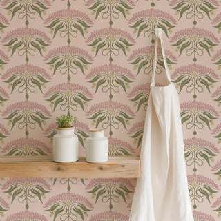 Mitchell Black Botanical Legacy Fleur de Rêve Wallpaper decor in shade Petal Pink at Say Decor