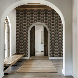 Mitchell Black Botanical Legacy Fleur de Rêve Wallpaper decor in shade Black at Say Decor