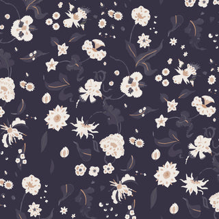 Mitchell Black Floral Bliss Abstract Wallpaper in shade Currant at Say Decor
