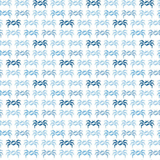 Mitchell Black x Honey + Hank Florida Sand Crab Wallpaper in shade Blue at Say Decor