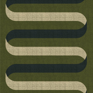 Mitchell Black Folding Ribbon Wallpaper in shade Olive at Say Decor