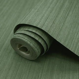 Lichen Green Grasscloth Unpasted Wallpaper