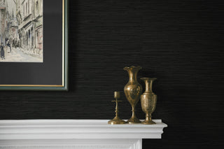 GL20320 Lakeside Faux Jute Embossed Vinyl Unpasted Wallpaper Mantle from Say Decor