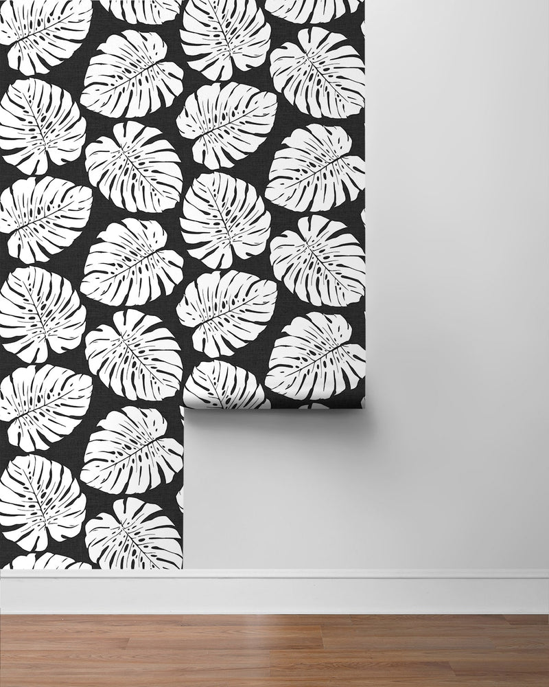 HG10500 monstera leaf tropical peel and stick wallpaper roll from Harry & Grace