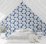 HG10502 monstera leaf tropical peel and stick wallpaper bedroom from Harry & Grace