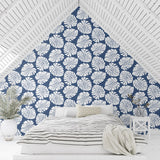 HG10502 monstera leaf tropical peel and stick wallpaper bedroom from Harry & Grace