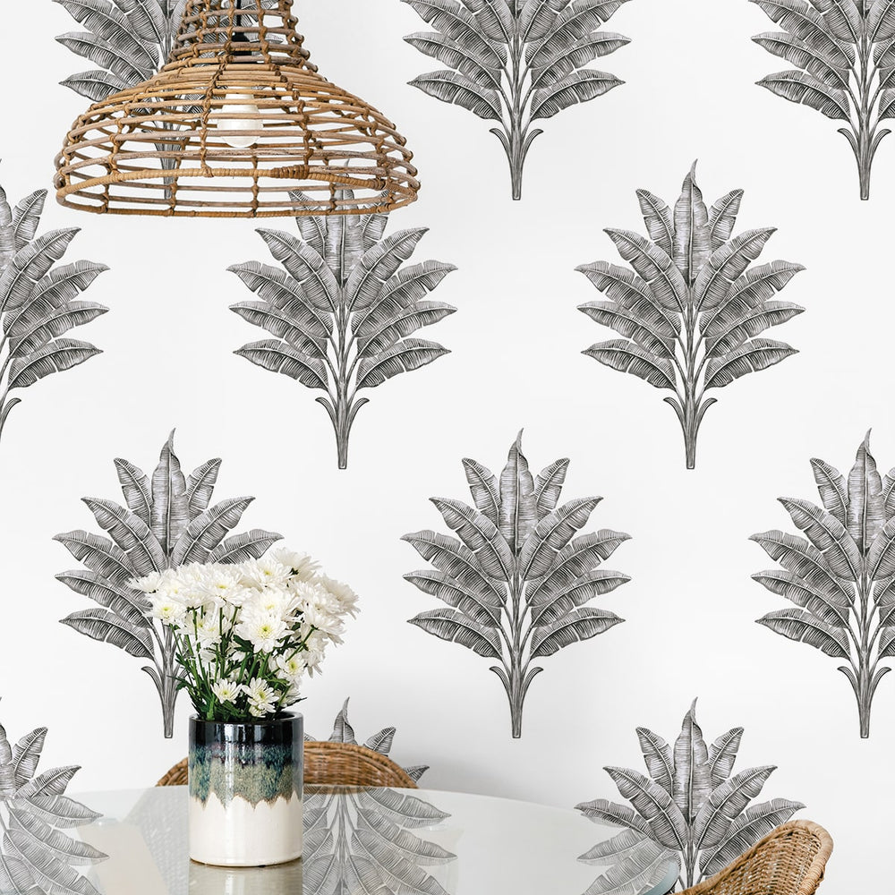 
                  
                    HG10600 palm leaf peel and stick wallpaper dining room from Harry & Grace
                  
                