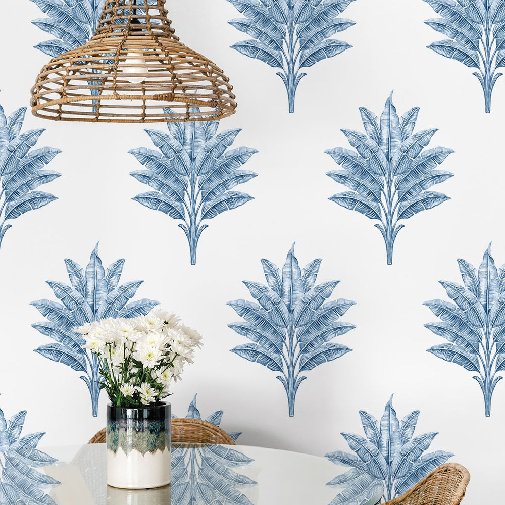 
                  
                    HG10602 palm leaf peel and stick wallpaper dining room from Harry & Grace
                  
                