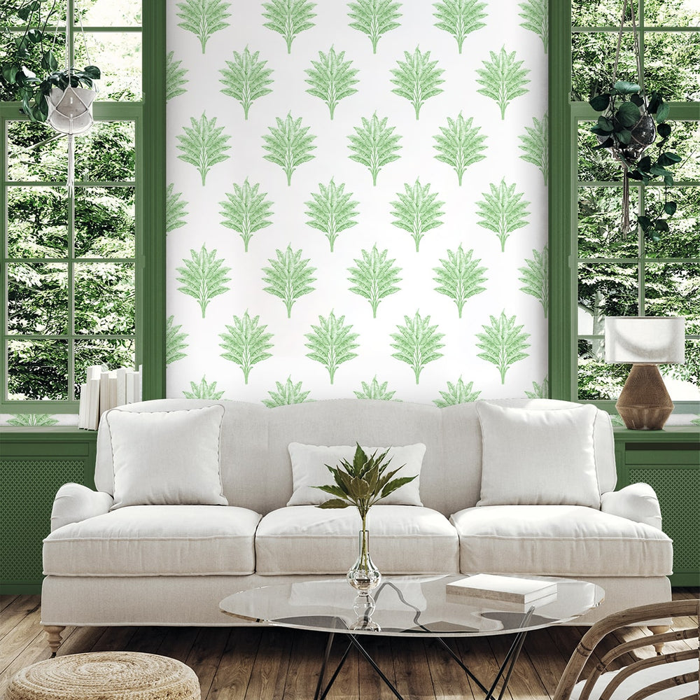 
                  
                    HG10604 palm leaf peel and stick wallpaper living room from Harry & Grace
                  
                