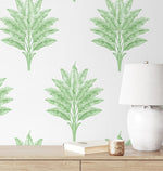 HG10604 palm leaf peel and stick wallpaper accent from Harry & Grace