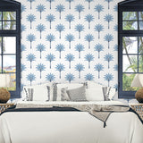 HG10702 palm tree peel and stick wallpaper bedroom from Harry & Grace