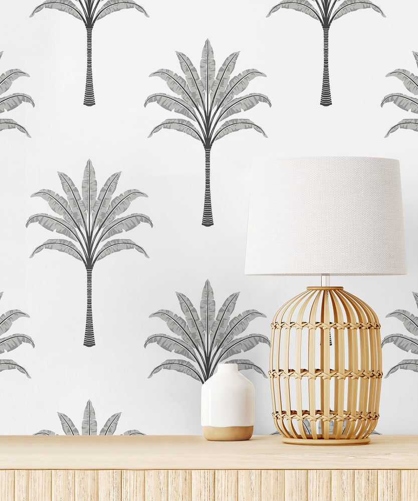 HG10708 palm tree peel and stick wallpaper decor from Harry & Grace
