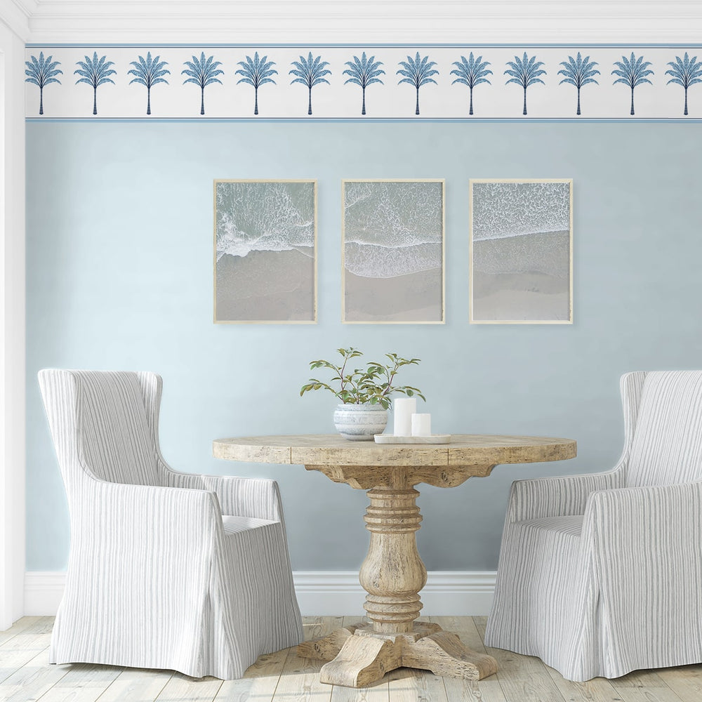 
                  
                    HG10802B palm leaf peel and stick wallpaper border dining room from Harry & Grace
                  
                