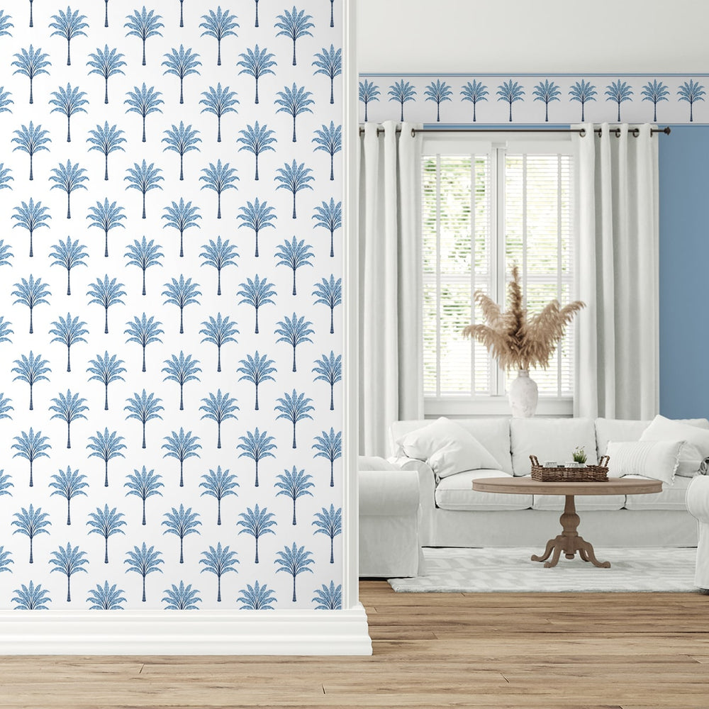
                  
                    HG10802B palm leaf peel and stick wallpaper border entryway from Harry & Grace
                  
                