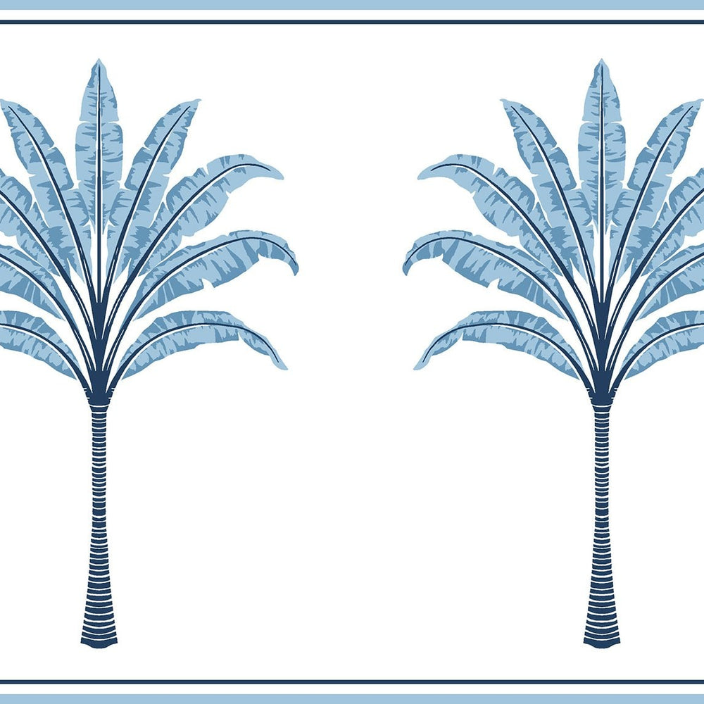 HG10802B palm leaf peel and stick wallpaper border from Harry & Grace