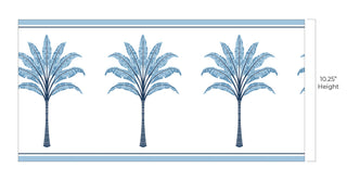 HG10802B palm leaf peel and stick wallpaper border scale from Harry & Grace