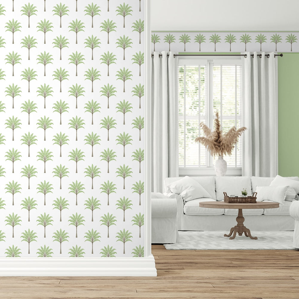
                  
                    HG10804B palm leaf peel and stick wallpaper border entryway from Harry & Grace
                  
                