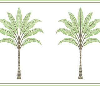 HG10804B palm leaf peel and stick wallpaper border from Harry & Grace