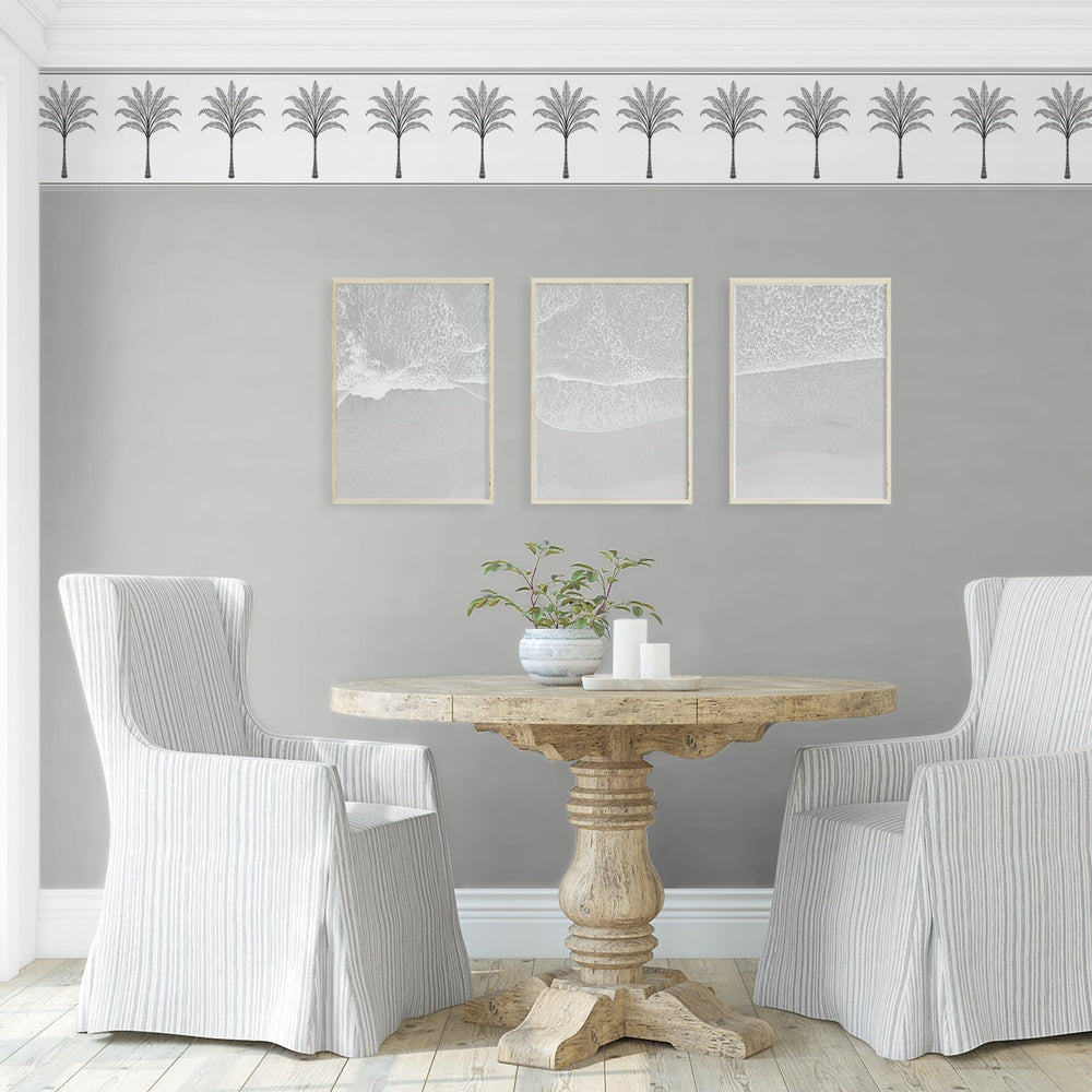 
                  
                    HG10808B palm leaf peel and stick wallpaper border dining room from Harry & Grace
                  
                