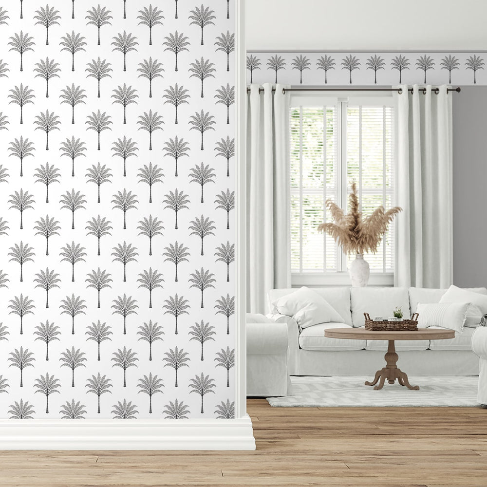
                  
                    HG10808B palm leaf peel and stick wallpaper border entryway from Harry & Grace
                  
                