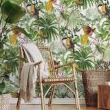 HG10900 tropical peel and stick wallpaper accent from Harry and Grace