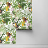 HG10900 tropical peel and stick wallpaper roll from Harry and Grace