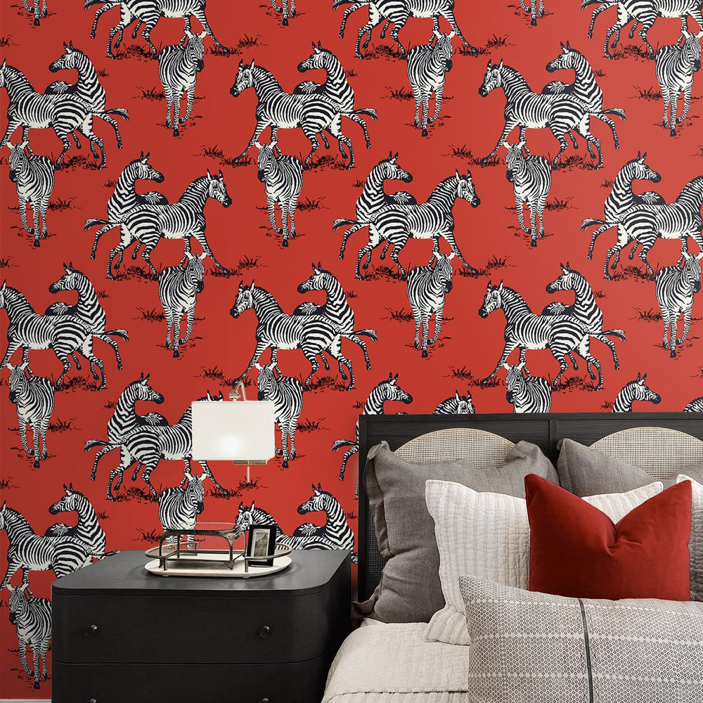 
                  
                    HG11101 zebra peel and stick wallpaper bedroom from Harry & Grace
                  
                