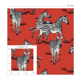 HG11101 zebra peel and stick wallpaper scale from Harry & Grace