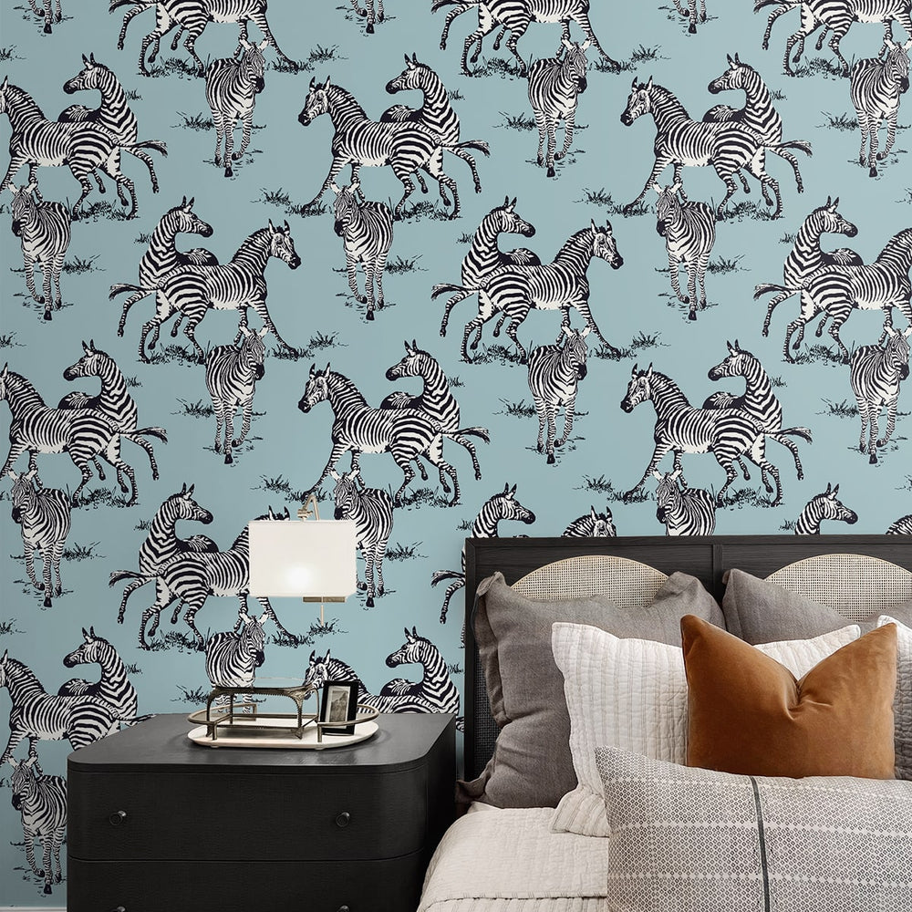 
                  
                    HG11102 zebra peel and stick wallpaper bedroom from Harry & Grace
                  
                