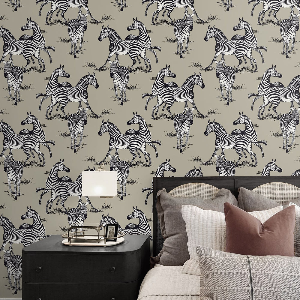 
                  
                    HG11110 zebra peel and stick wallpaper bedroom from Harry & Grace
                  
                