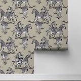 HG11110 zebra peel and stick wallpaper roll from Harry & Grace