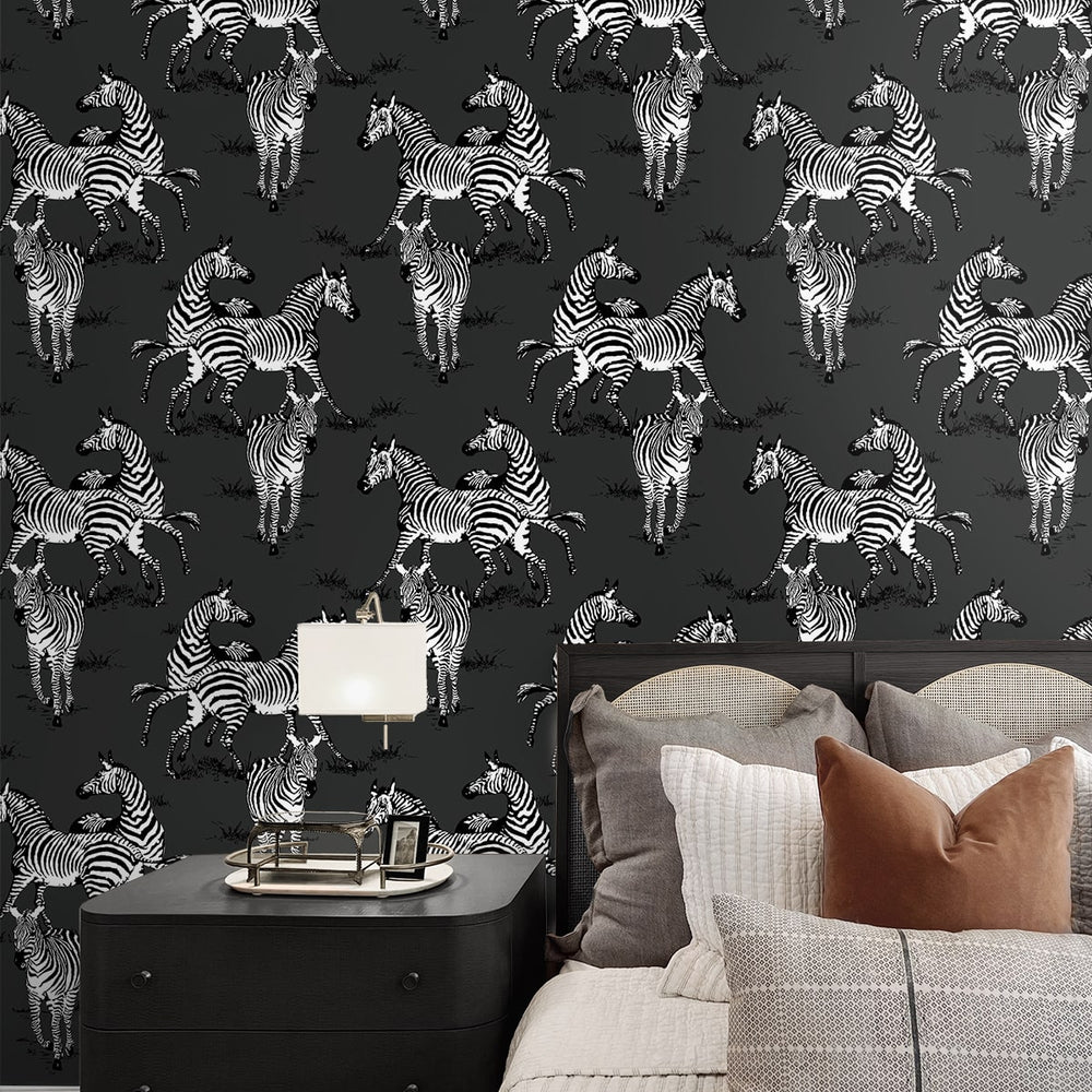 
                  
                    HG11120 zebra peel and stick wallpaper bedroom from Harry & Grace
                  
                
