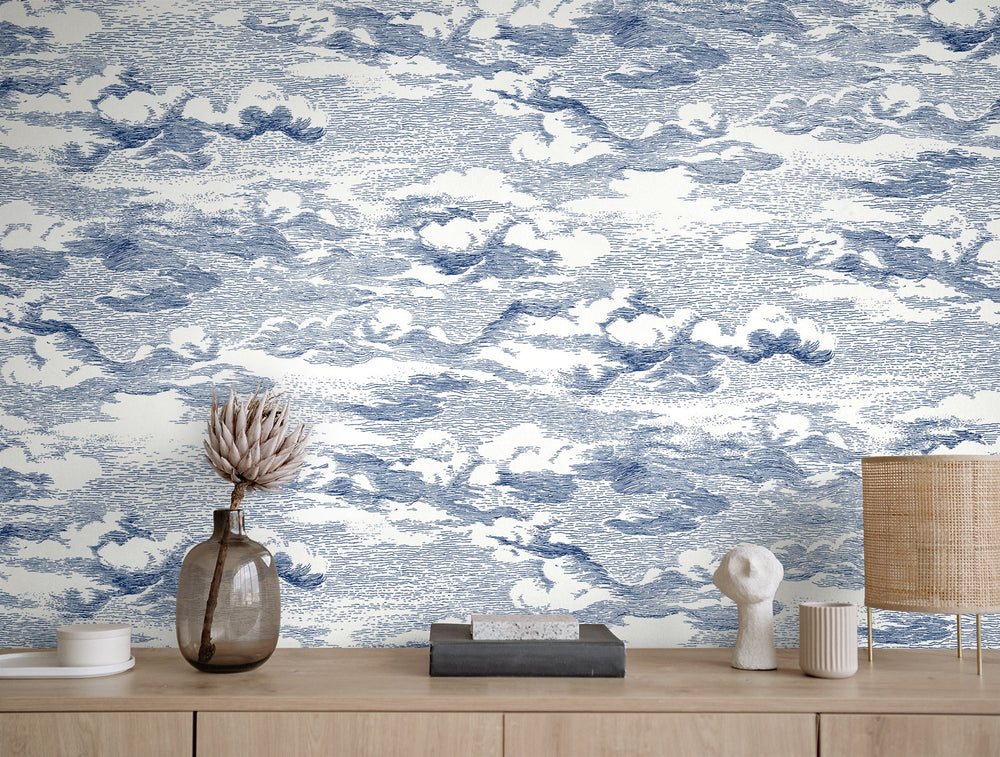 HG11202 cloud peel and stick wallpaper decor from Harry & Grace