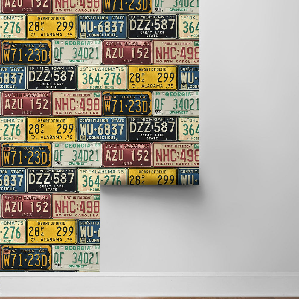 
                  
                    HG11301 license plates novelty peel and stick wallpaper roll from Harry & Grace
                  
                
