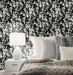 HG11400 leopard print peel and stick wallpaper bedroom from Harry & Grace