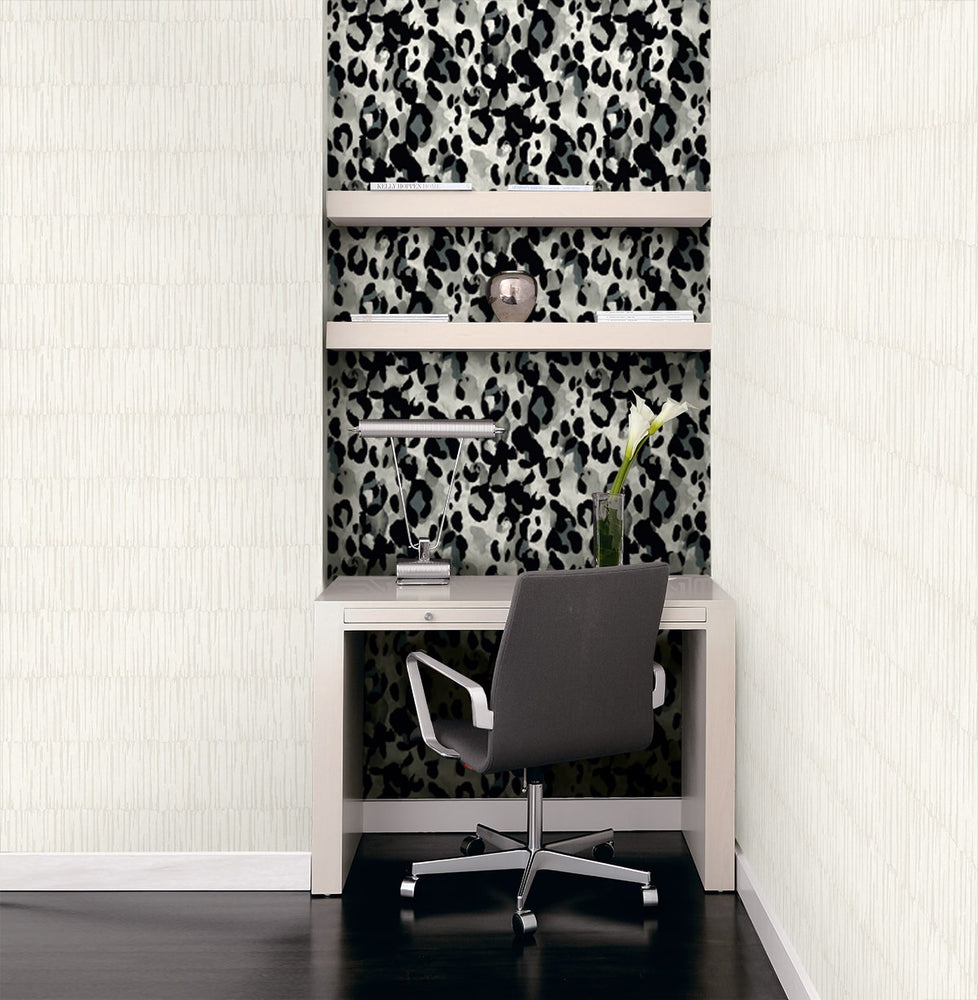 HG11400 leopard print peel and stick wallpaper office from Harry & Grace