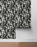HG11400 leopard print peel and stick wallpaper roll from Harry & Grace