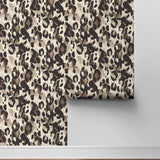 HG11405 leopard print peel and stick wallpaper roll from Harry & Grace