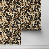 HG11406 leopard print peel and stick wallpaper roll from Harry & Grace