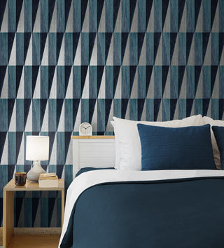 HG11502 geometric peel and stick wallpaper bedroom from Harry & Grace