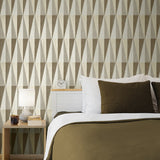 HG11507 geometric peel and stick wallpaper bedroom from Harry & Grace