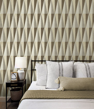 HG11507 geometric peel and stick wallpaper bedroom from Harry & Grace