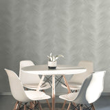 HG11708 chevron peel and stick wallpaper dining room from Harry & Grace