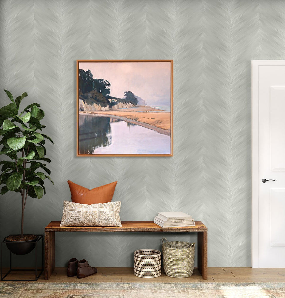 HG11708 chevron peel and stick wallpaper entryway from Harry & Grace