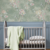 HG11804 floral peel and stick wallpaper nursery from Harry & Grace