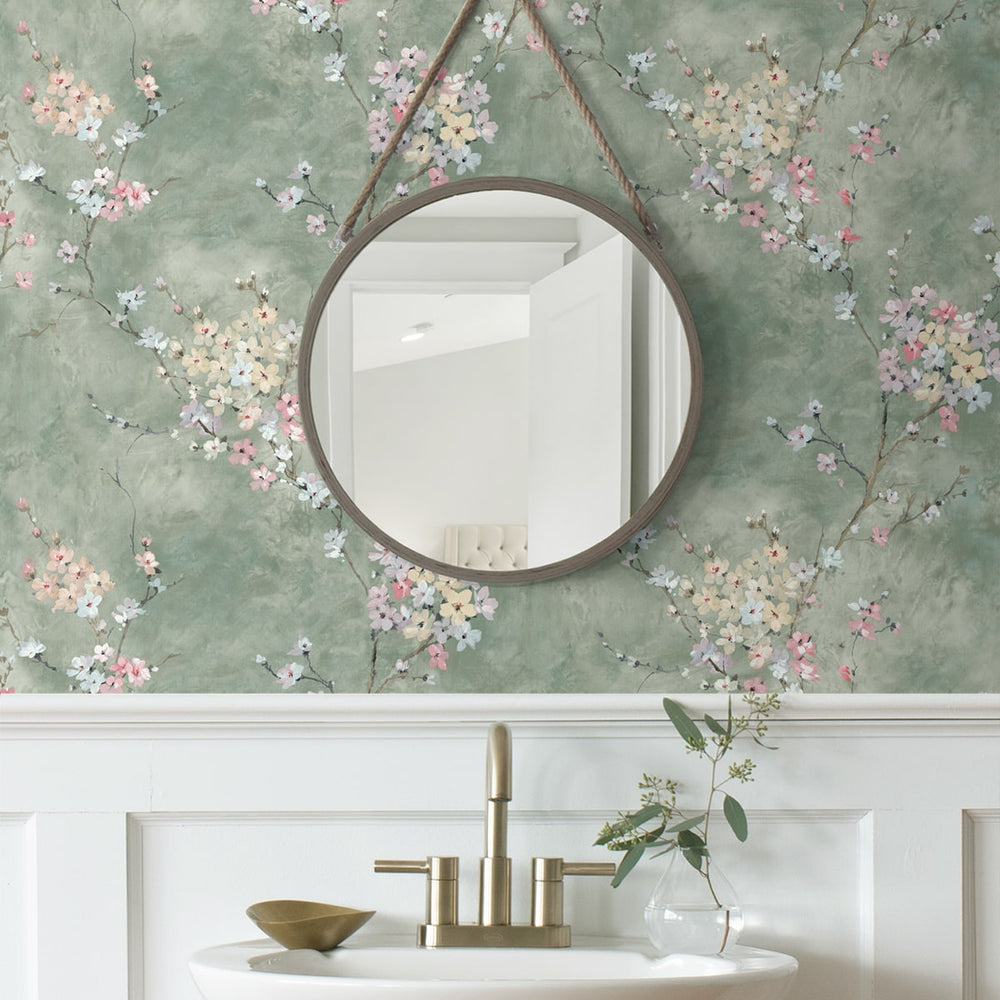 
                  
                    HG11804 floral peel and stick wallpaper bathroom from Harry & Grace
                  
                