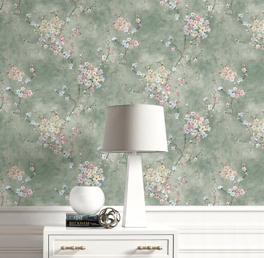 HG11804 floral peel and stick wallpaper decor from Harry & Grace