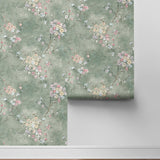 HG11804 floral peel and stick wallpaper roll from Harry & Grace